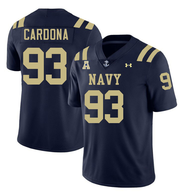 Navy Midshipmen #93 Joe Cardona College Football Jerseys Stitched-Navy